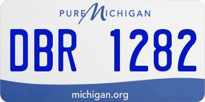 MI license plate DBR1282