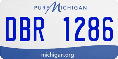 MI license plate DBR1286