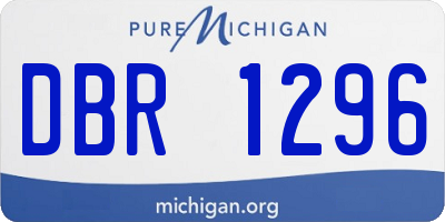 MI license plate DBR1296