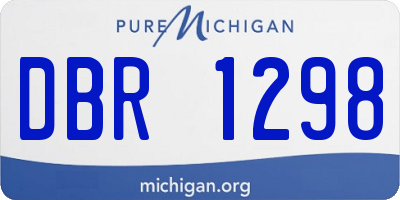 MI license plate DBR1298