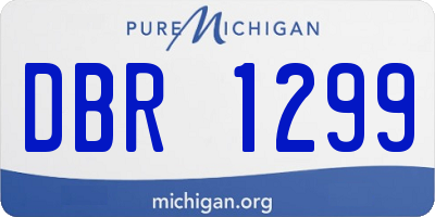 MI license plate DBR1299