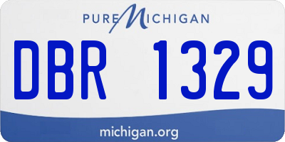MI license plate DBR1329