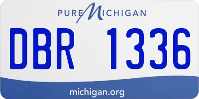 MI license plate DBR1336