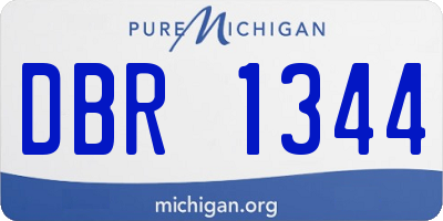 MI license plate DBR1344