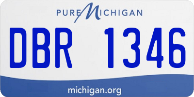MI license plate DBR1346