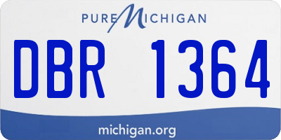 MI license plate DBR1364