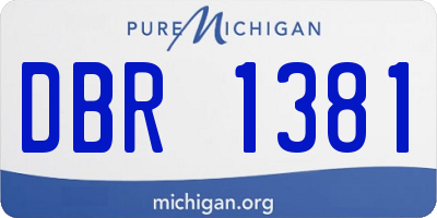 MI license plate DBR1381