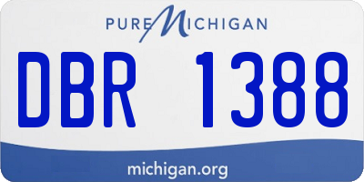 MI license plate DBR1388