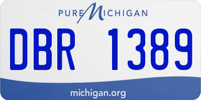 MI license plate DBR1389