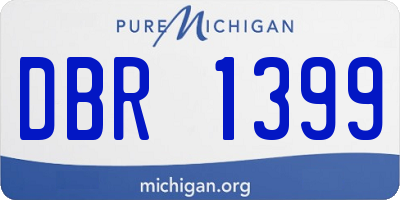 MI license plate DBR1399