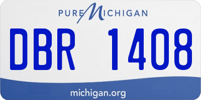 MI license plate DBR1408