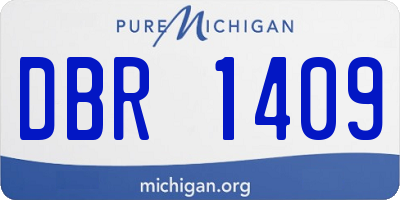 MI license plate DBR1409