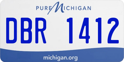 MI license plate DBR1412
