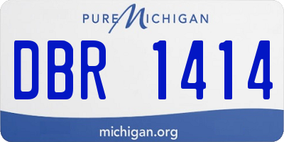 MI license plate DBR1414