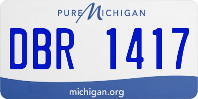 MI license plate DBR1417