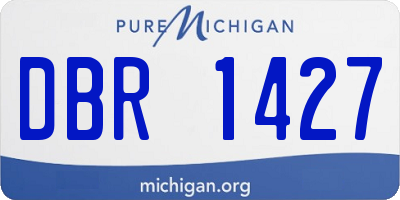 MI license plate DBR1427