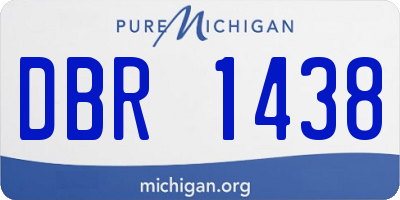 MI license plate DBR1438