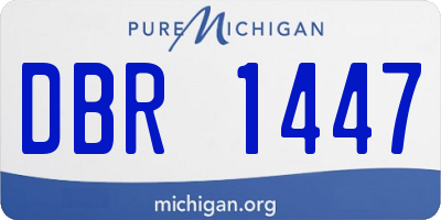 MI license plate DBR1447