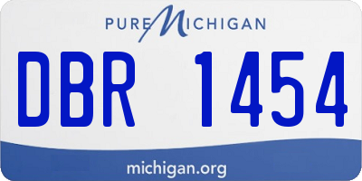 MI license plate DBR1454