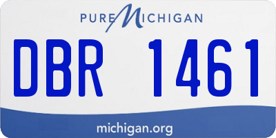 MI license plate DBR1461