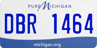 MI license plate DBR1464