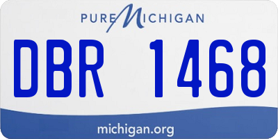 MI license plate DBR1468