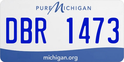 MI license plate DBR1473