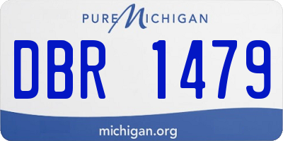 MI license plate DBR1479
