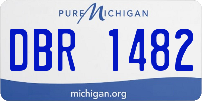 MI license plate DBR1482