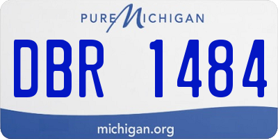 MI license plate DBR1484