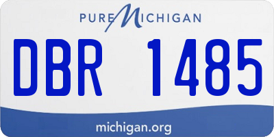 MI license plate DBR1485