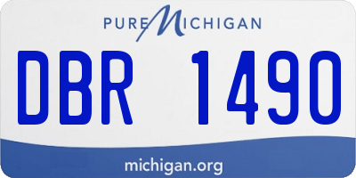 MI license plate DBR1490