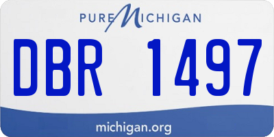 MI license plate DBR1497
