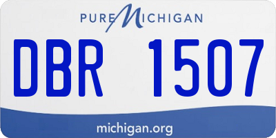 MI license plate DBR1507
