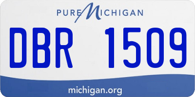 MI license plate DBR1509