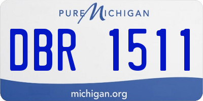 MI license plate DBR1511