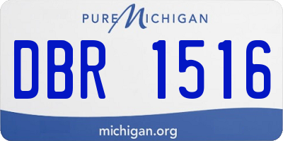 MI license plate DBR1516