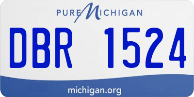 MI license plate DBR1524