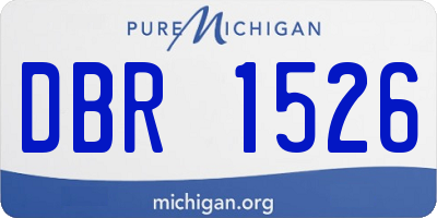 MI license plate DBR1526