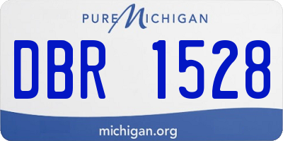 MI license plate DBR1528