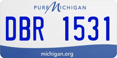 MI license plate DBR1531