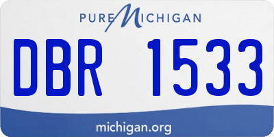 MI license plate DBR1533