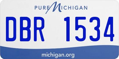 MI license plate DBR1534