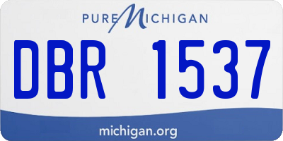 MI license plate DBR1537