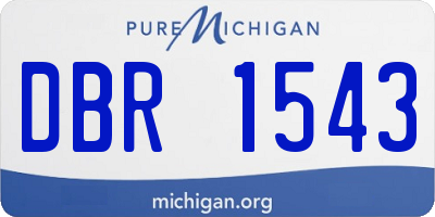 MI license plate DBR1543