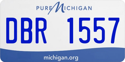 MI license plate DBR1557