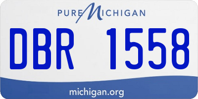 MI license plate DBR1558