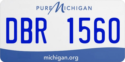 MI license plate DBR1560