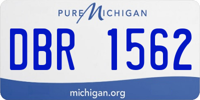 MI license plate DBR1562