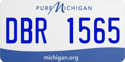 MI license plate DBR1565
